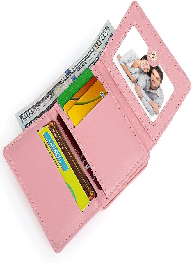 موكا محفظة MOCA النسائية الصغيرة اللطيفة، محفظة يد للنساء والفتيات، محفظة صغيرة بثلاث طيات، مشبك لحفظ النقود والبطاقات (بنفسجي) - Image 4